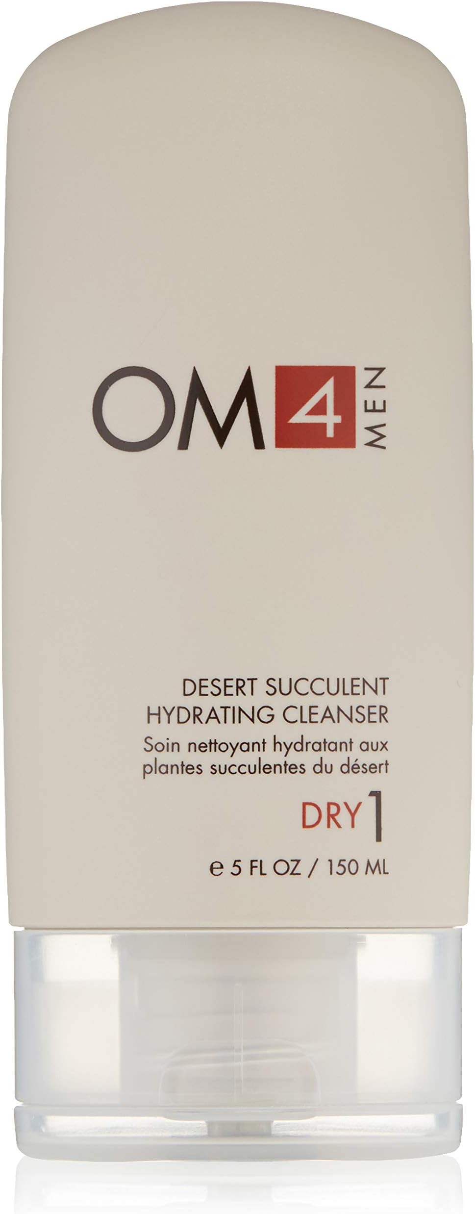 OM4 Dry Step 1 - Desert Succulent Hydrating Cleanser, Cream based cleanser for men with dry and dehydrated skin