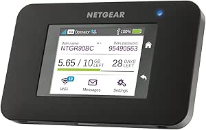 Netgear AC790-100EUS Hotspot Mobile 4G+ LTE Écran Tactile Couleur, Fonction SMS et Powerbank Inclus