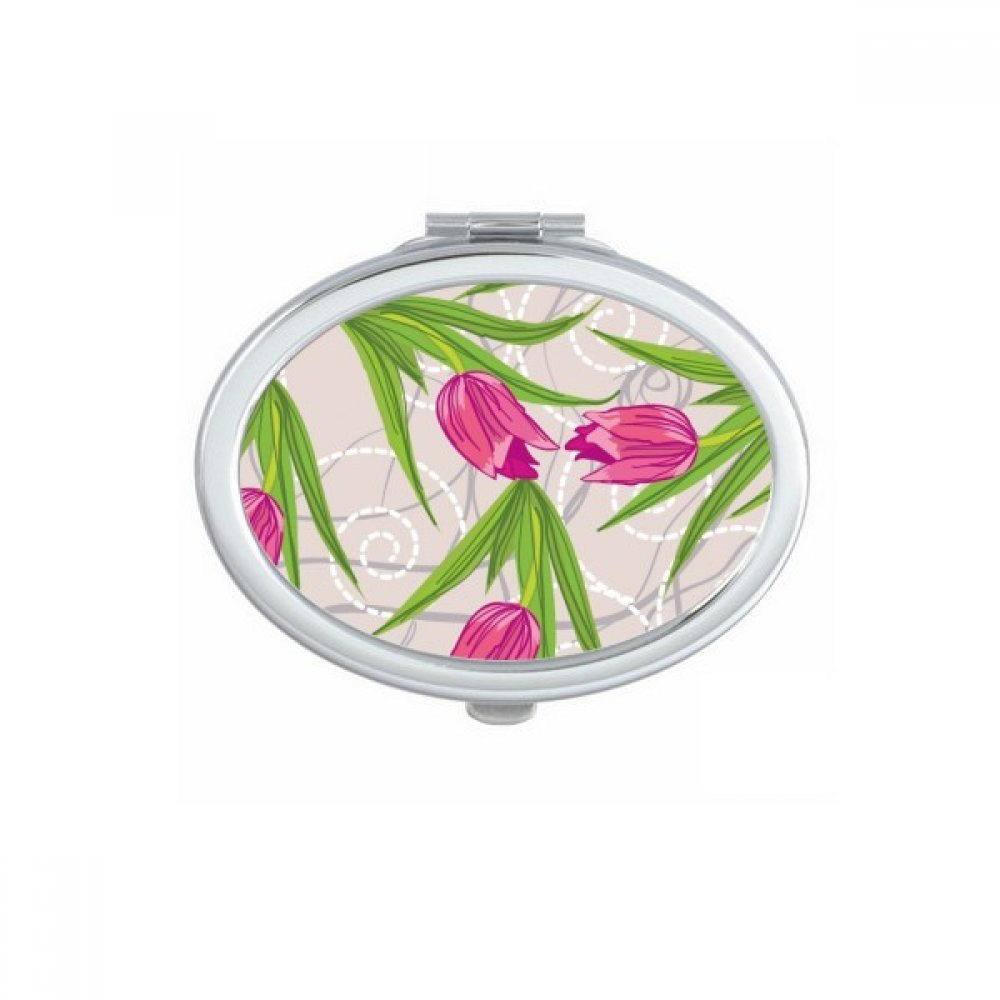 Miroir compact portable fleurs d'oeillet mignon petit miroir de maquillage