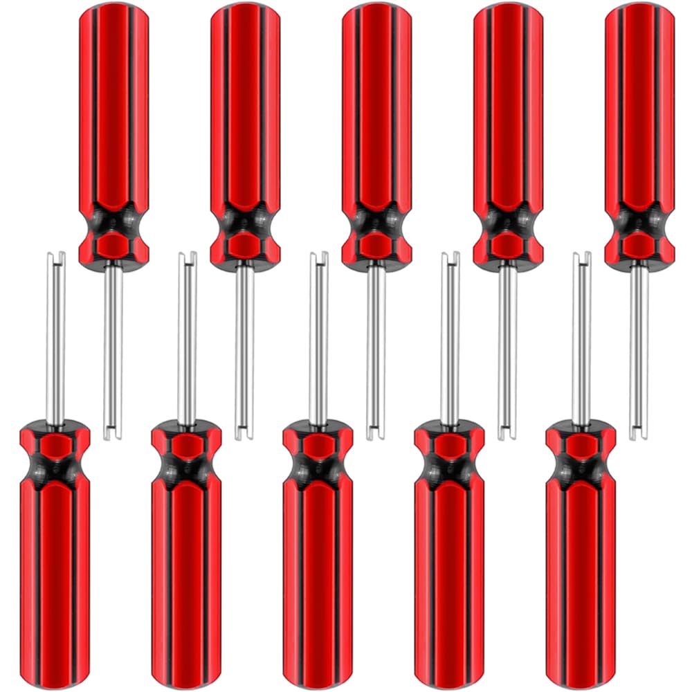 QPINGH 10Pcs Car Motorcycle Truck Bike Screwdriver Valve Stem Core Remover Tire Repair Install Tool