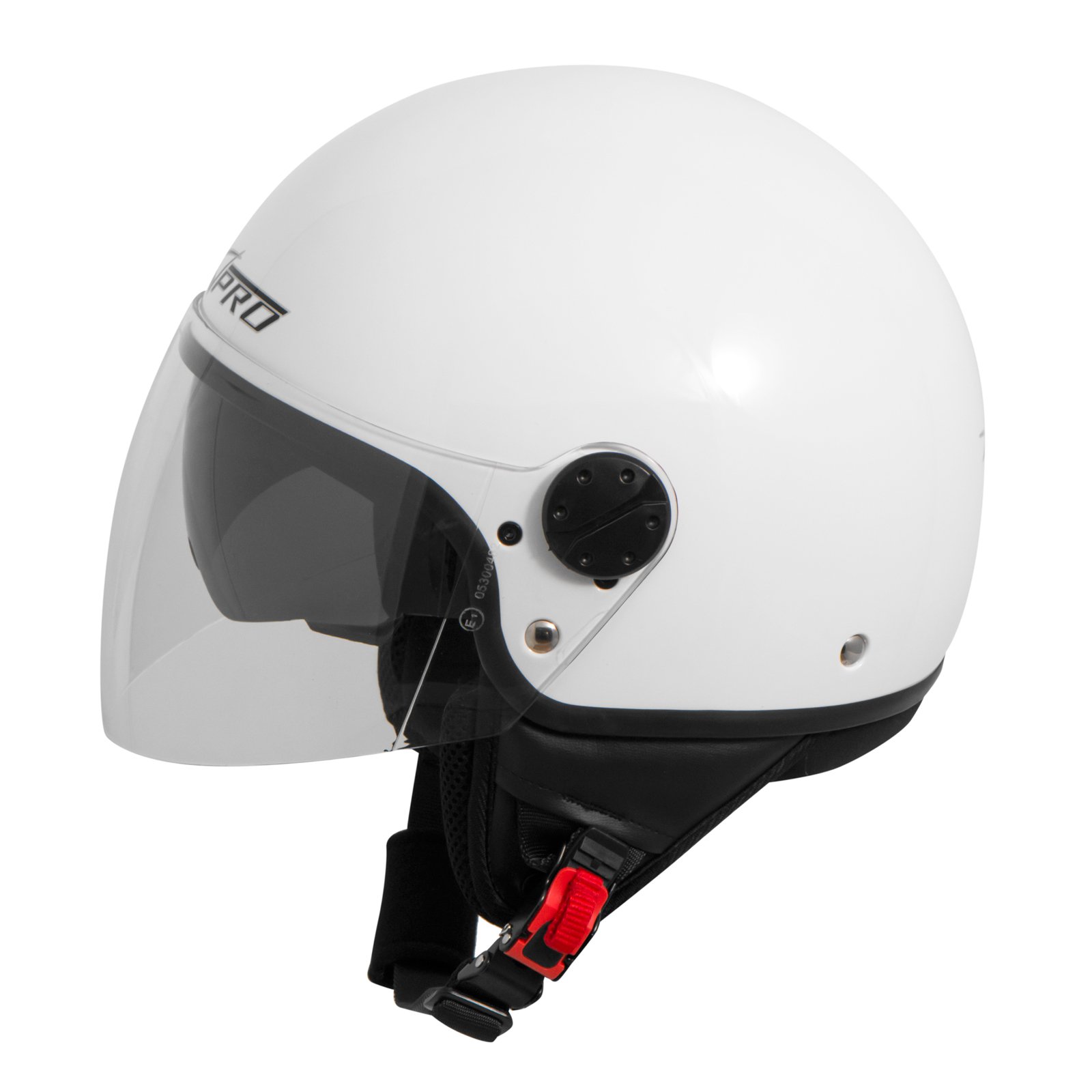 A-pro Casque Moto Scooter Jet Double Visiere pare-soleil ECE 22 Blanc L