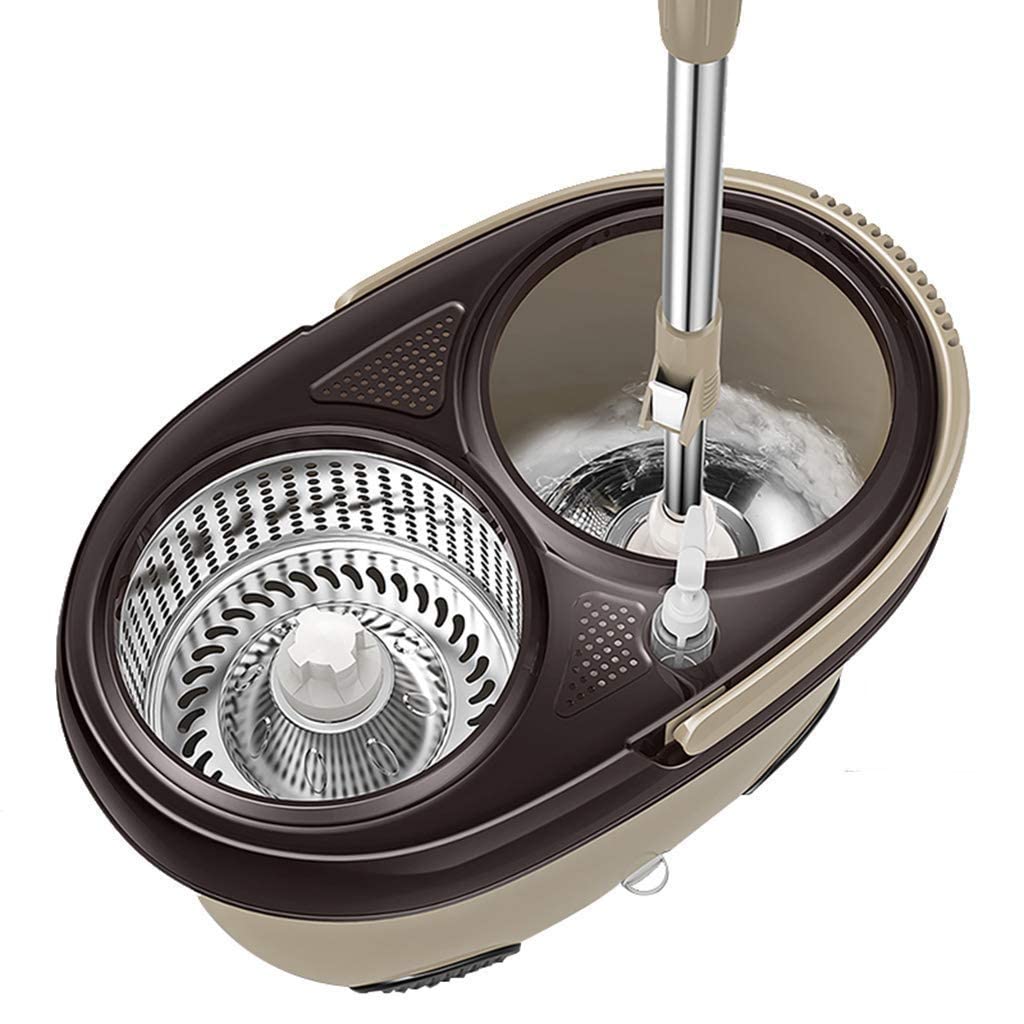 Mocio Rotante 360 ° Spin Mop Sistema Pulizia della casa Mocio Pavimenti con Secchio Kit detergente Pavimenti in Legno Duro Plus 3 Mop Head