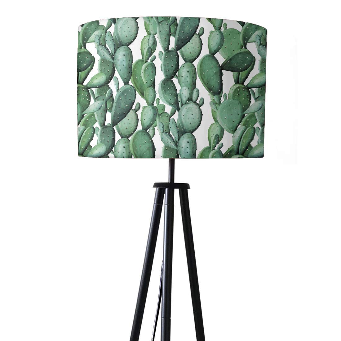 Nutcase Designer Tripod Floor Lamp Standing Light for Living Rooms-Printed Fabric Shade-Made in India - Cactus Plant-image-14