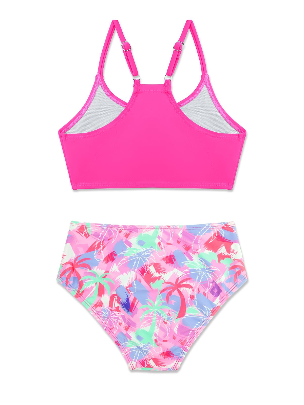 SHEKINI Costume da bagno a vita alta, 3 pezzi, con stampa