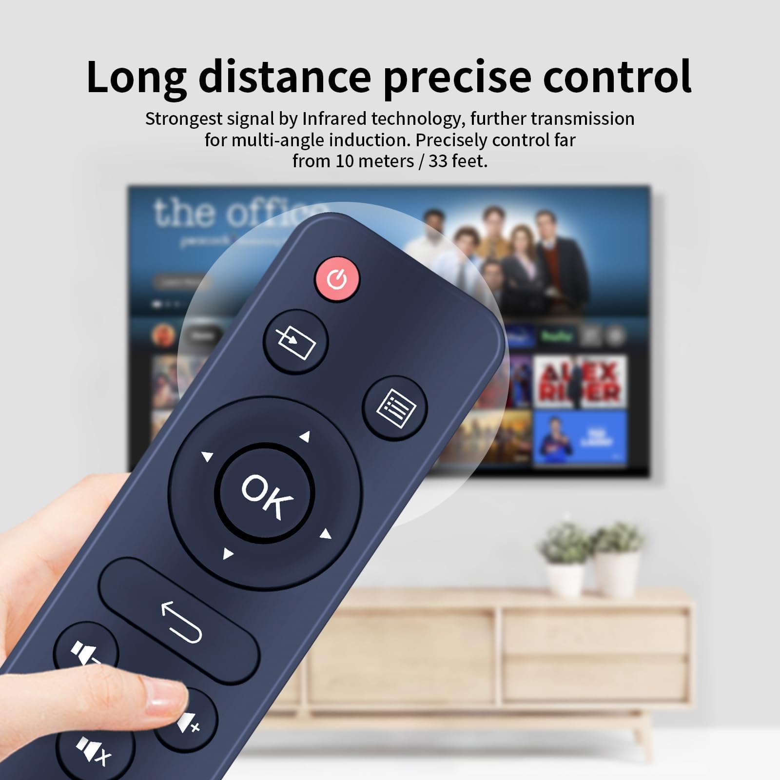 Nuevo Control Remoto de reemplazo Compatible con YABER V2 U2 1080P Full HD Mini Beamer/CiBest/XuanPad HOMPOW T20 T25 Proyector portátil/CLOKOWE 2024 Proyector portátil Mejorado