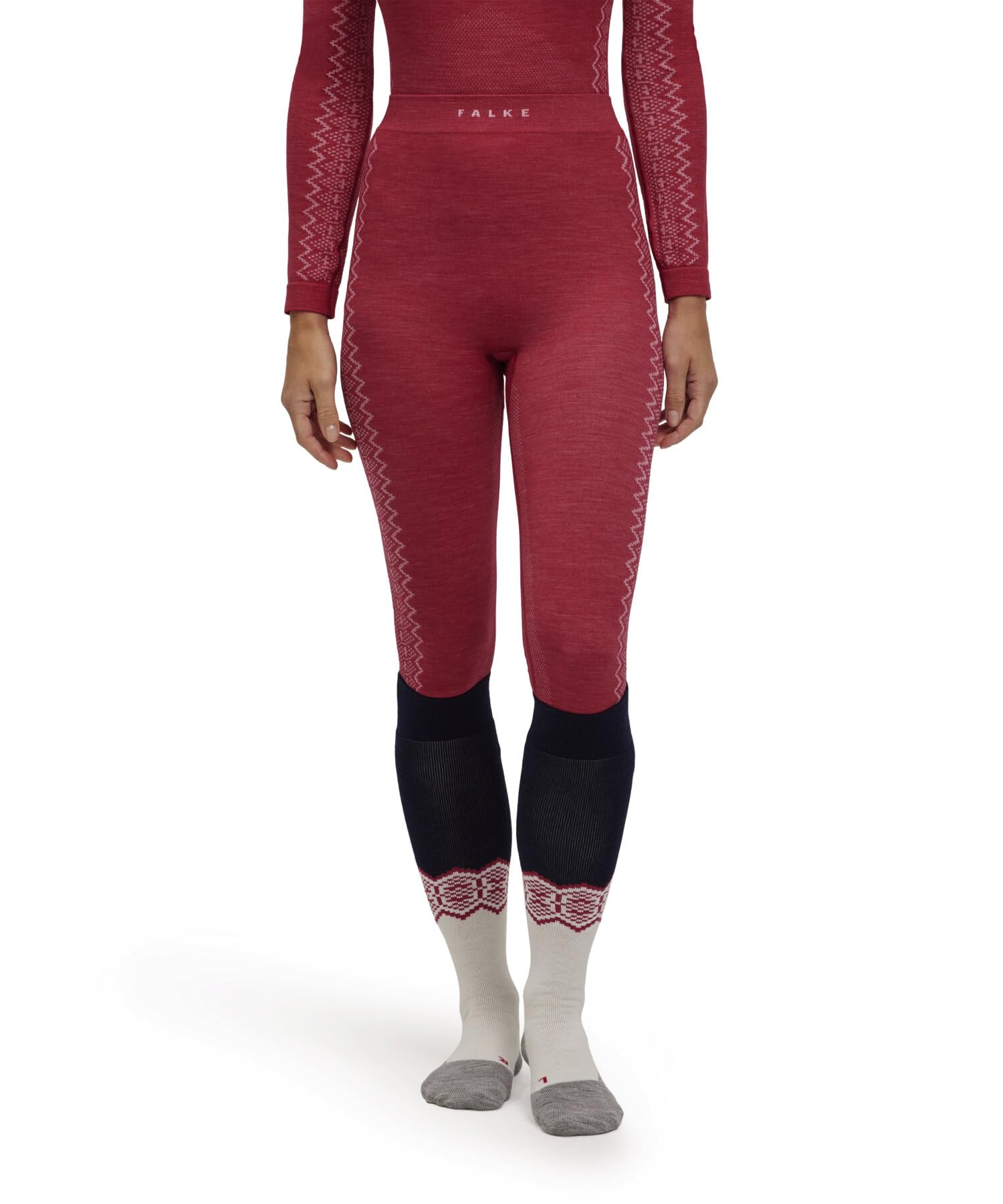 FALKE Wool-Tech 3/4 W Ti Lana Hilo Funcional Secado Rápido - Capa de Base Inferior Mujer