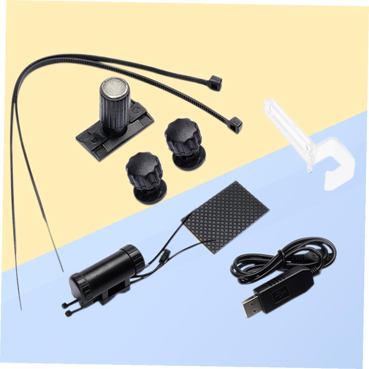 TOYANDONA Luce per Raggi Bici a Doppia Faccia 64 LED RGB 64 Pezzi | Batteria Li 950 Mah, Ricarica USB Caricatore Incluso, Spegnimento Automatico, Corpo Abs PC