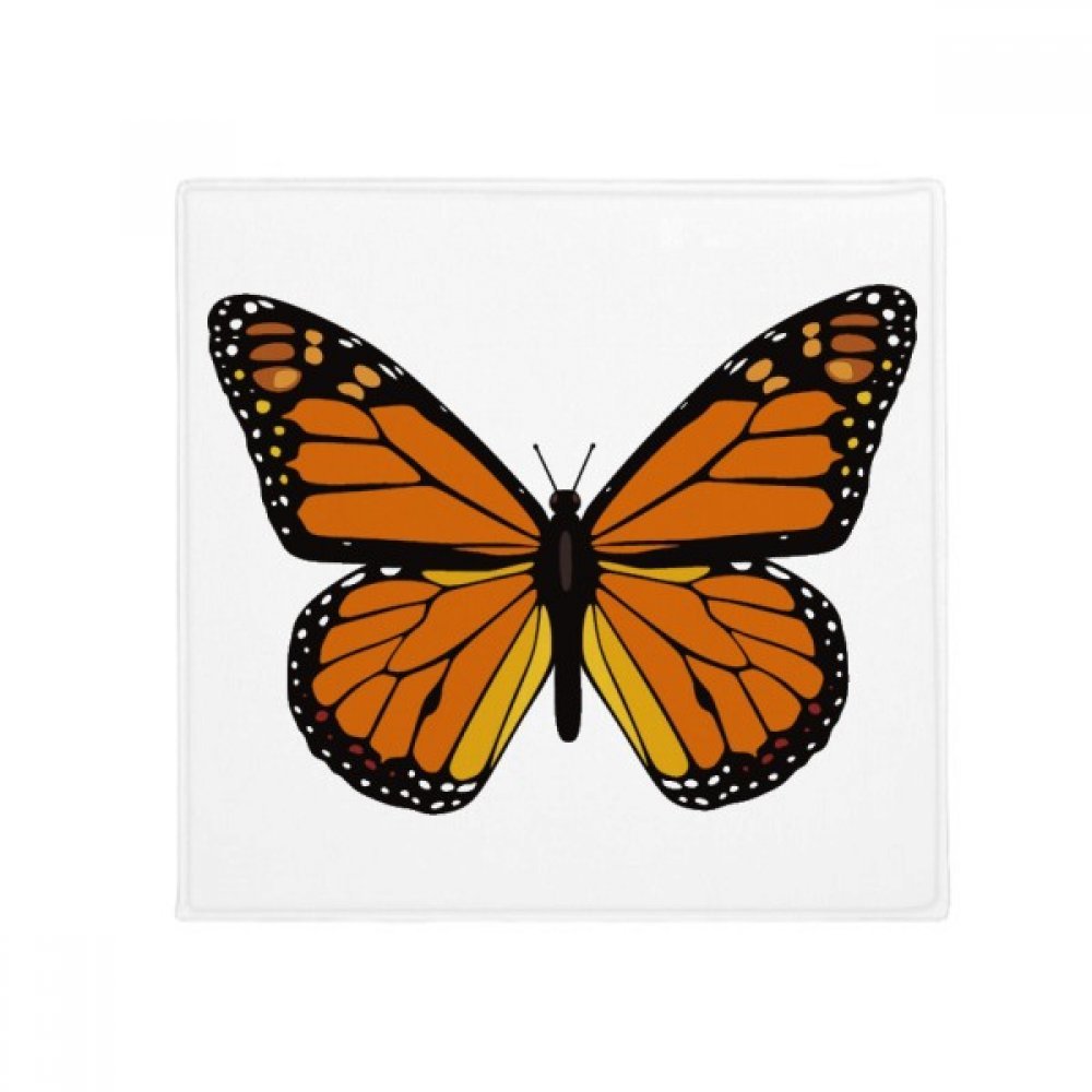 Tapis pour animal de compagnie au motif de papillon orange antidérapant pour cuisine 80x80cm