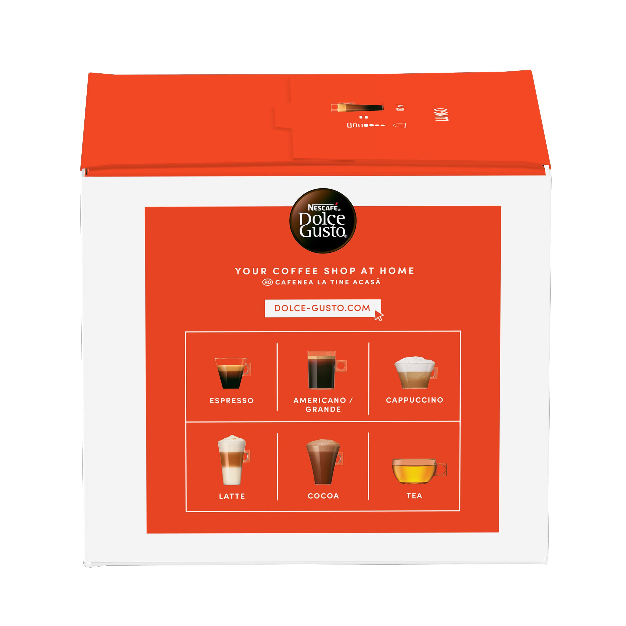 NESCAFÉ DOLCE GUSTO Nescafé Dolce Gusto Caffè Lungo - Set 3 Contenitori Caffè, 3 x 30 Capsule