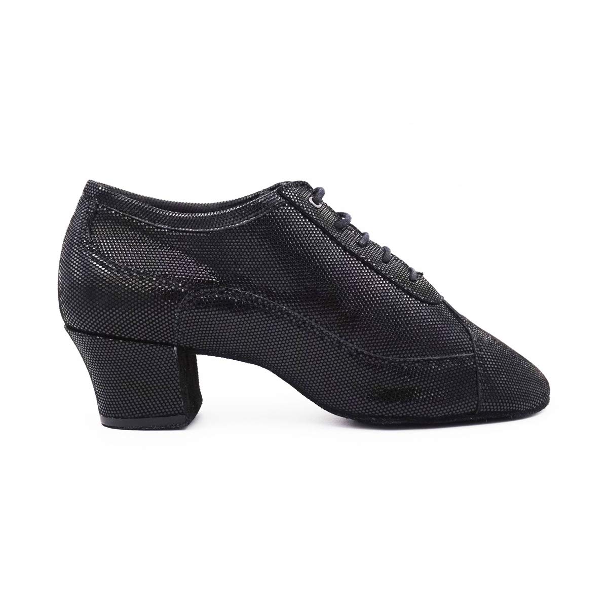 Portdance Damskie buty do tańca PD705 - skóra welurowa czarna - Made in Portugalii