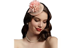 Women's Kentucky Derby Fascinators Tea Party Hat Mesh Floral Feather Hair Clip...