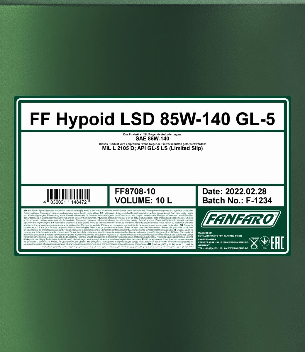 FANFARO FF8708-10 Schaltgetriebeöl (MTF) 10L