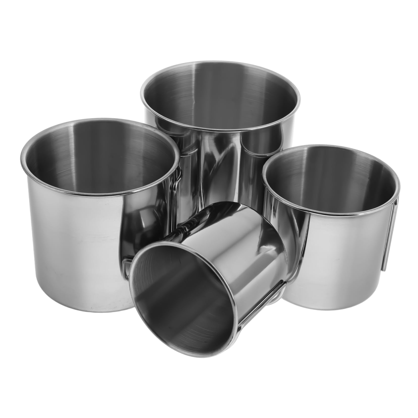 ifundom 4 Stück Teiliges Set Klappbare Campingbecher mit Griff Robuster Outdoor Trinkbecher für Wandern Picknick Grillen Vielseitiger Faltbarer Wasser und Bierbecher