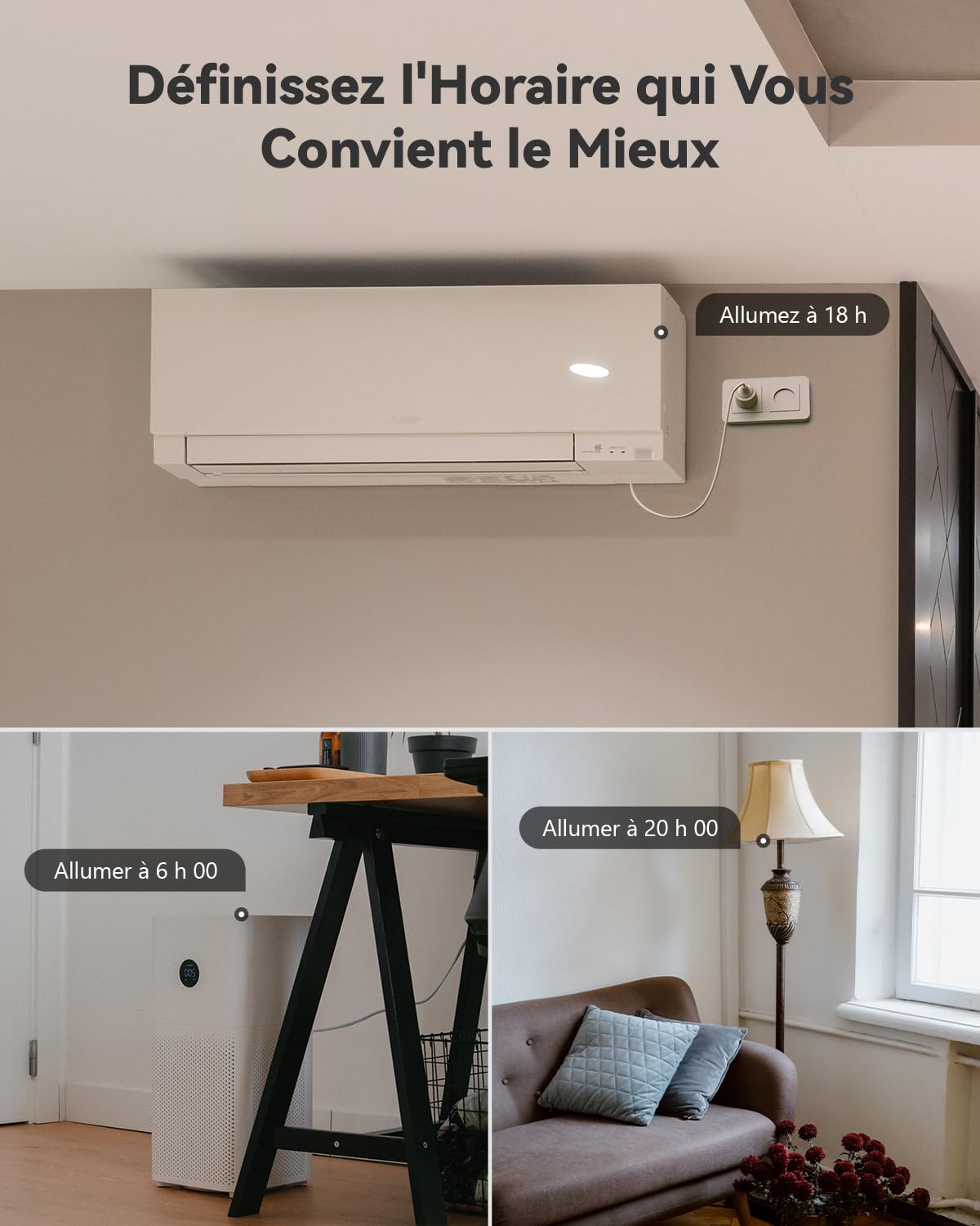 IMOU CE2P Smart Plug, Prise WiFi 16A avec Surveillance d'Énergie, Moniteur de Consommation Électrique, Certifié MATTER, Contrôle à Distance par Application, Compatible avec Alexa & Google(4 Pièces)