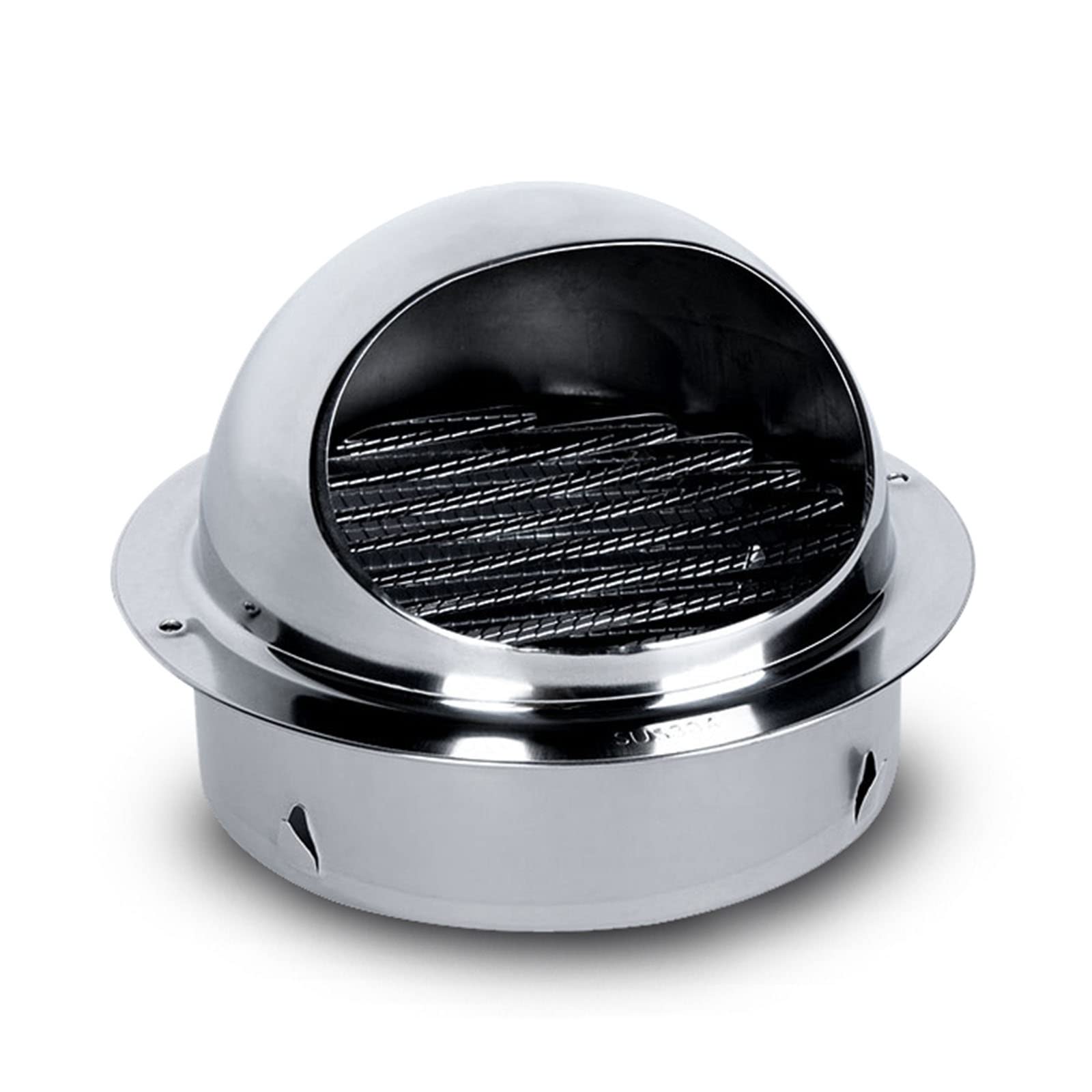 WORDFUN Grille D'aération en Acier Inoxydable, 70 80 100mm Ronde Couvercle De Ventilation, Sortie D’air Murale, Grille De Hotte Intempéries, Hotte D'échappement, Grille D'évacuation