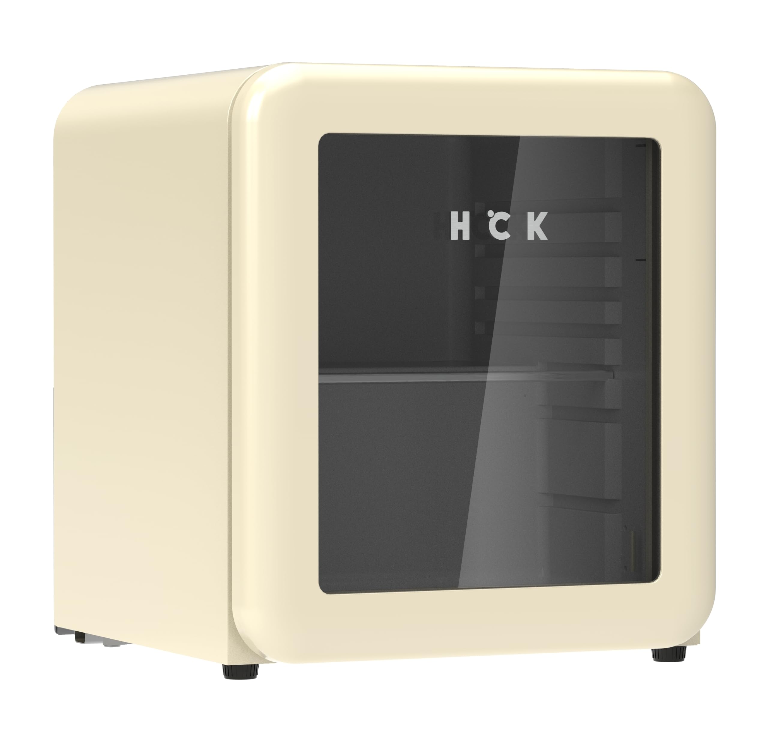 HCK Mini frigorifero da 46 litri con porta in vetro