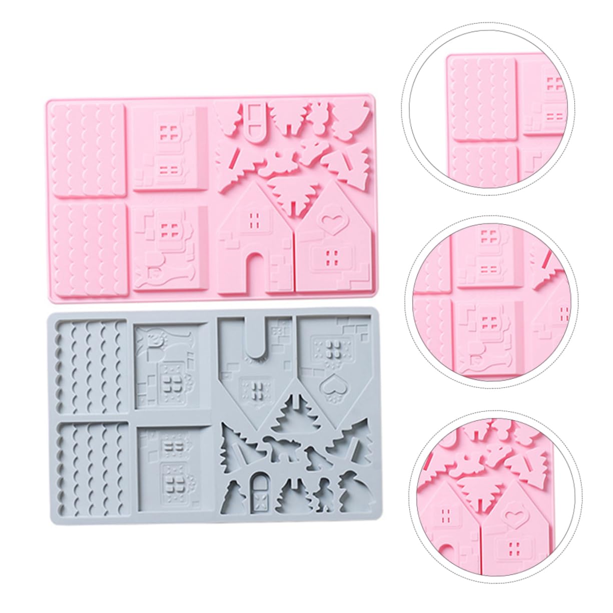 Alipis 7 Juegos Herramientas para Hornear Pasteles Forma De Hacer Dulces Molde para Muffins De Navidad Barra Xmas Cortadores De Galletas Molde De Silicona para Galletas Blue 2 Piezas * 7