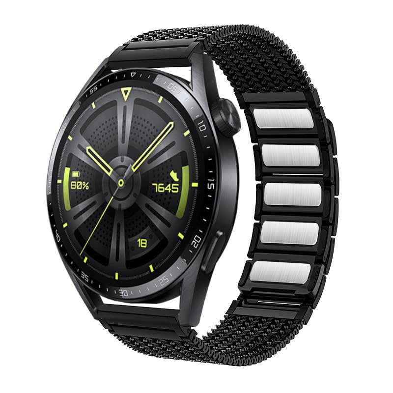 Bande magnétique de 22 mm pour la Montre GT 4 3 Pro 46mm 2e Bracelet en Acier Inoxydable Ultime