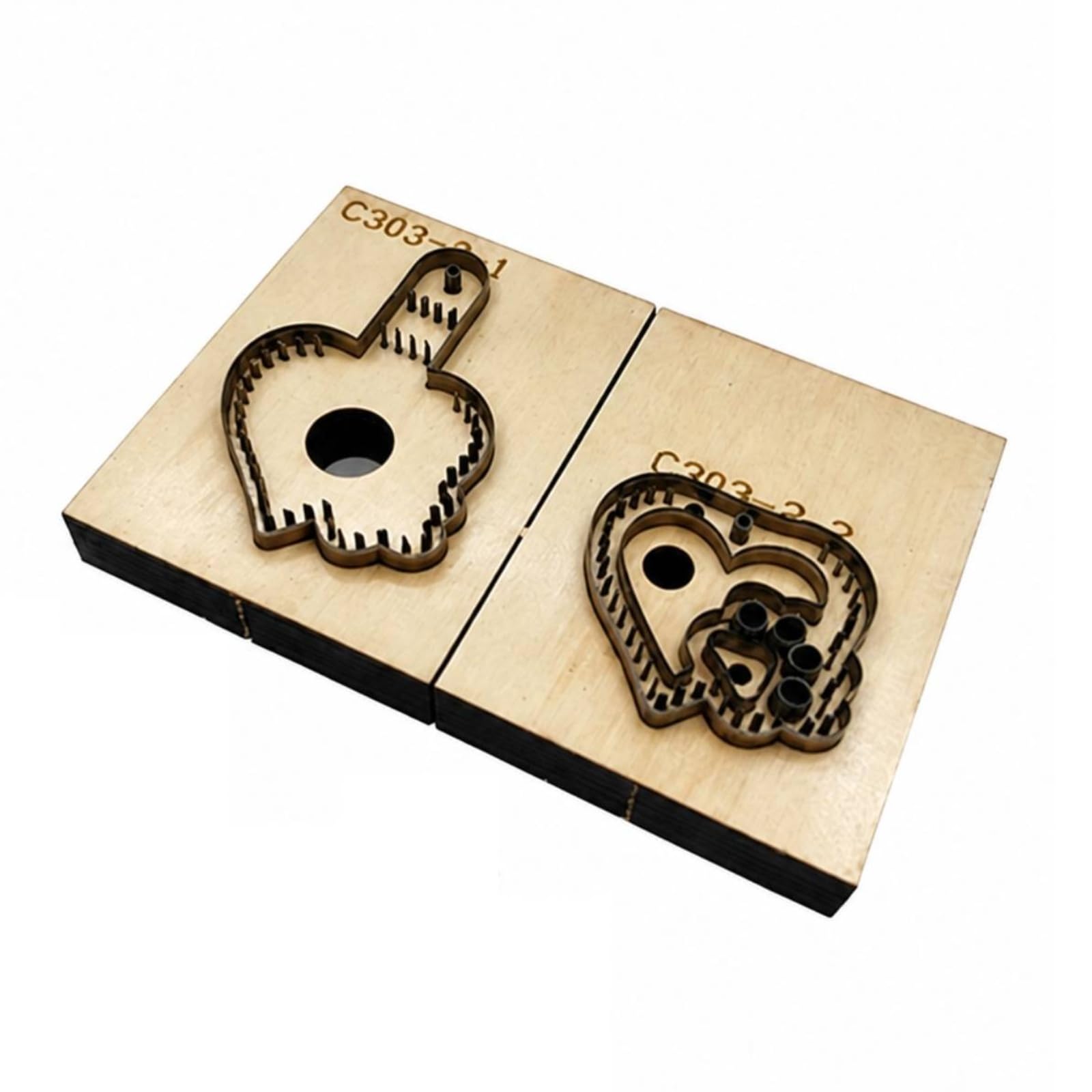 2 Piezas Troquel Pata y Corazón