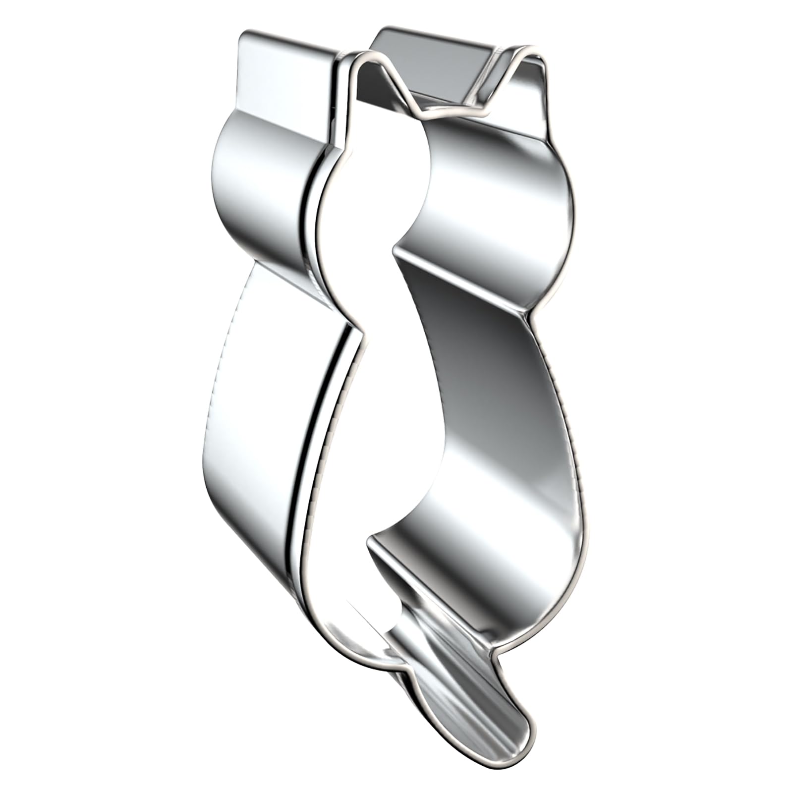 Ausstechformen-Set mit Katzen-Motiv, 12,7 cm, 10,2 cm, 7,6 cm, 5,1 cm, 4 Stück, aus Edelstahl