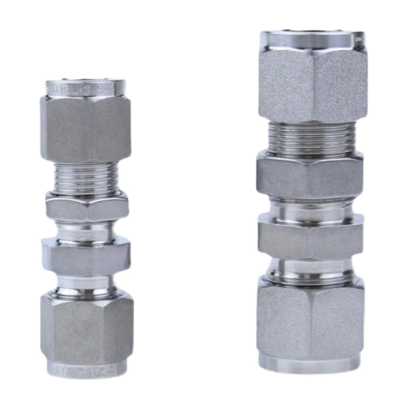 NVSFZGIYG 1PCS 2000-PSI-SS316L 1/16"-1" 3-25mm Tube OD Compression Union SUS316L Stainless Steel Coupler Pipe Fitting Connector with Nut Lock(15.88mm 5l8 Inch)