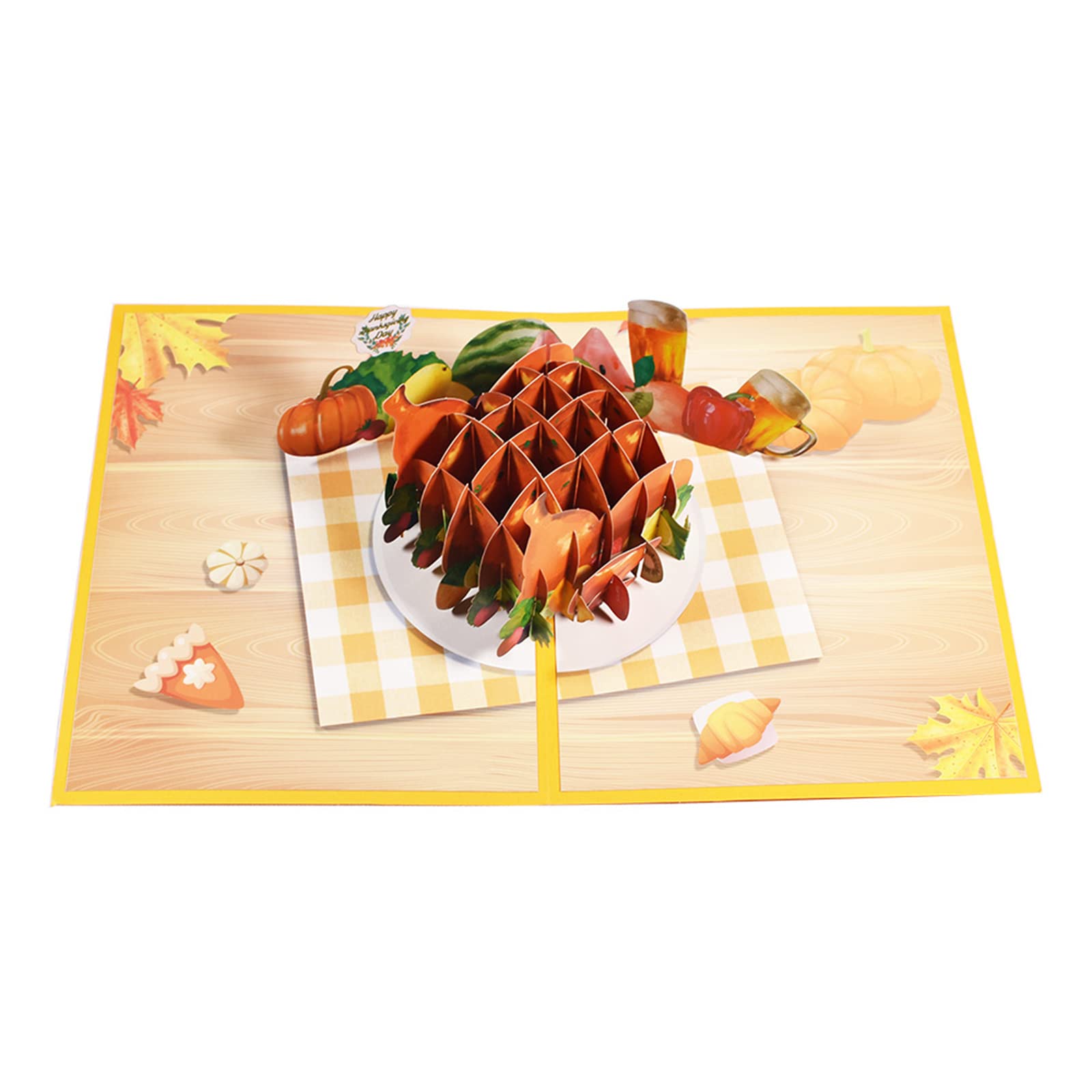 Tsophreniq 3D for Thanksgiving Turkey Greeting Cards Handwriting Blessing Thank Card Ornament for Expressing Love Gratitude Thanksgiving Cards