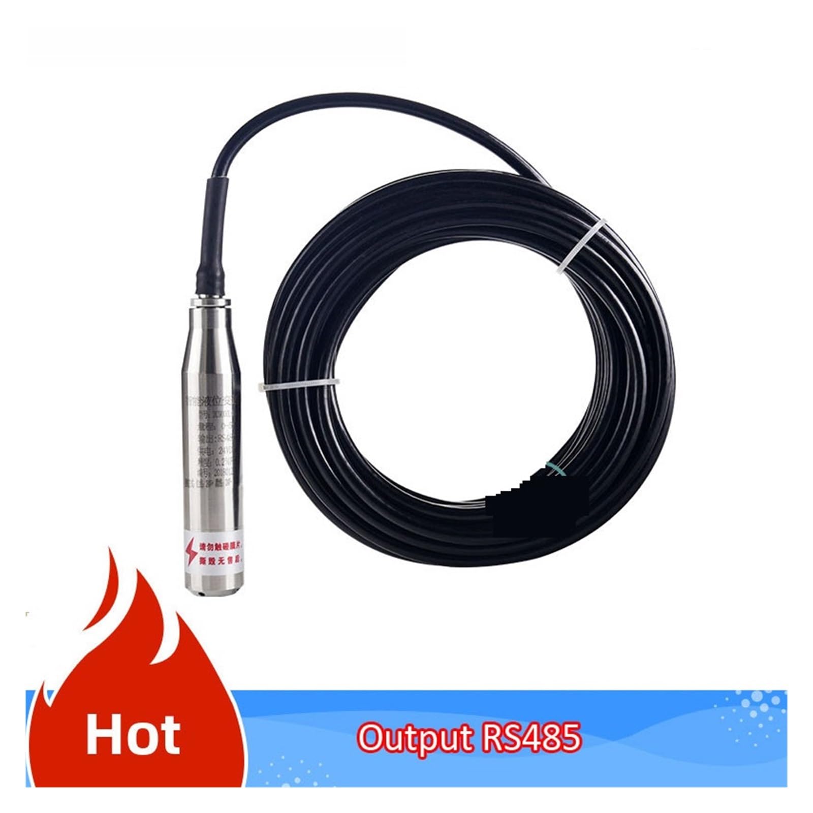 Monitor de nivel de agua, Sensor de nivel RS485 Transmisor de nivel de líquido Detector de sensor de nivel de agua Sensor de nivel de líquido Transmisor de presión de tanque de agua 24 V Para sala de