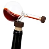 Aireador De Vino&comma; Wine Aerator Decanter Decantador&comma; Quick Wine Pourer&comma; Clear Transparent Glass Style&comma; Accessories for Bottle Whisky for Birthday Home Gatherings Fathers Gifts&comma; No Drip