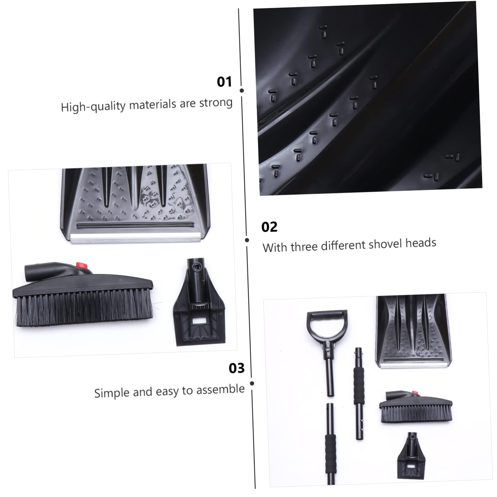 Beatifufu 1 Set Snow Shovel Car Snow Ice Scraper Rock Stickers Snow Removal Brush for Windscreen Scraper Kit Metal Spatula Lip Gloss Kit Freezer Snow Remover Plate Iron Pearlescent