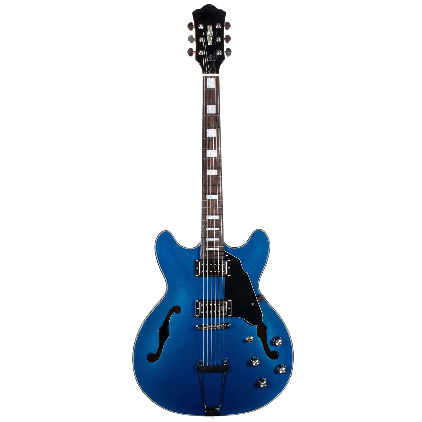Standard Gitara Elektryczna Profesjonalna Praworęczna Gitara Elektryczna Typu Full Scale Semi Hollow 6 Strunowa Z Metalowym Korpusem