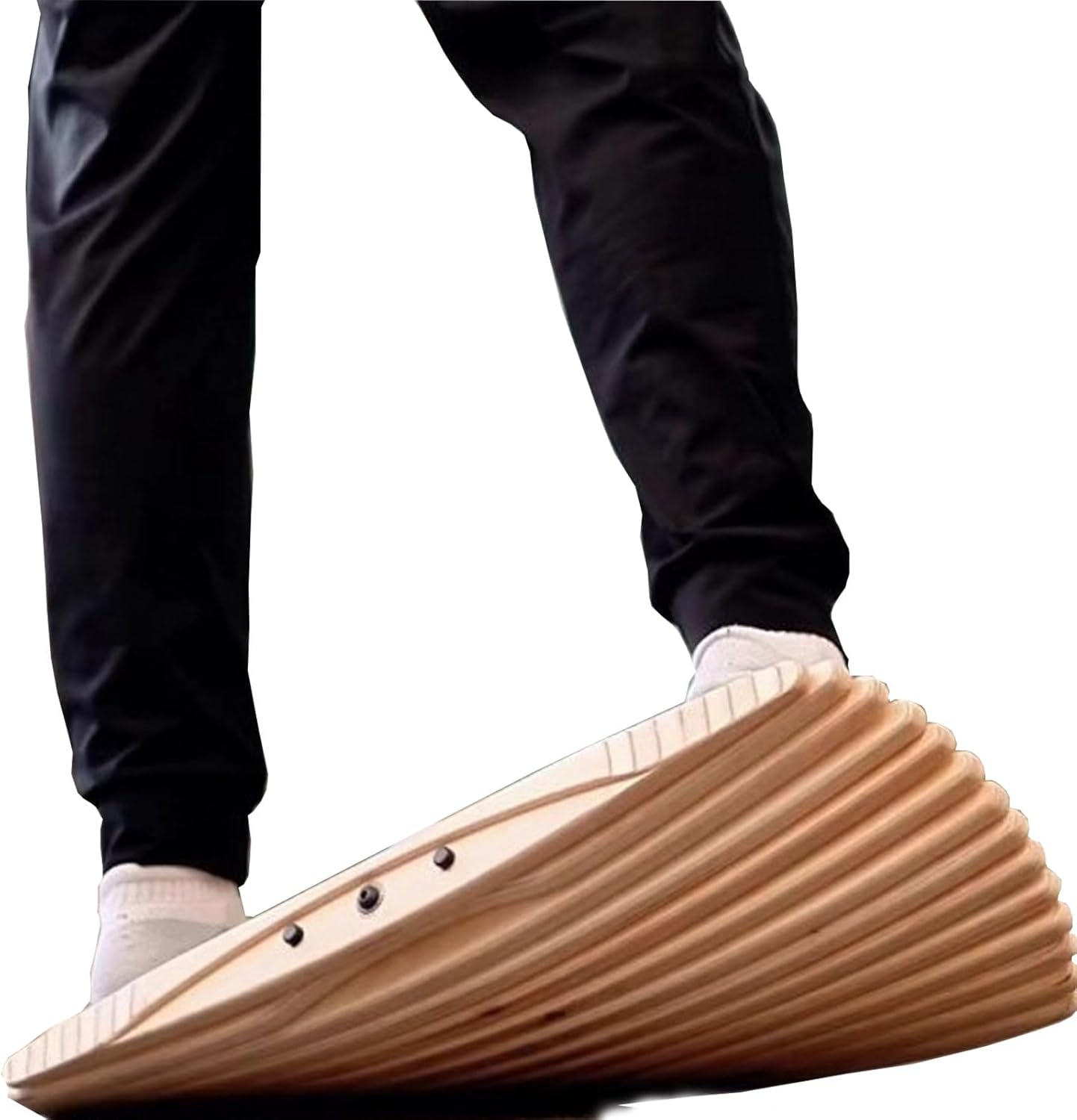 Balance Board Trainer, Wave Wooden Balancing Board,Office Balance Beam, Core Strength Trainer-Wooden Rocker Board