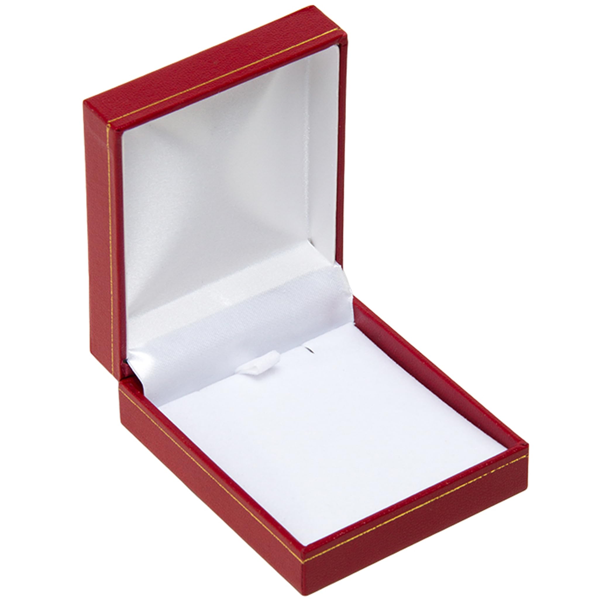 Box For Britain Red Classic Leatherette Pendant Box, Universal Jewellery Box For Birthdays, Proposals, Gifts, Jewellery Displays (10)