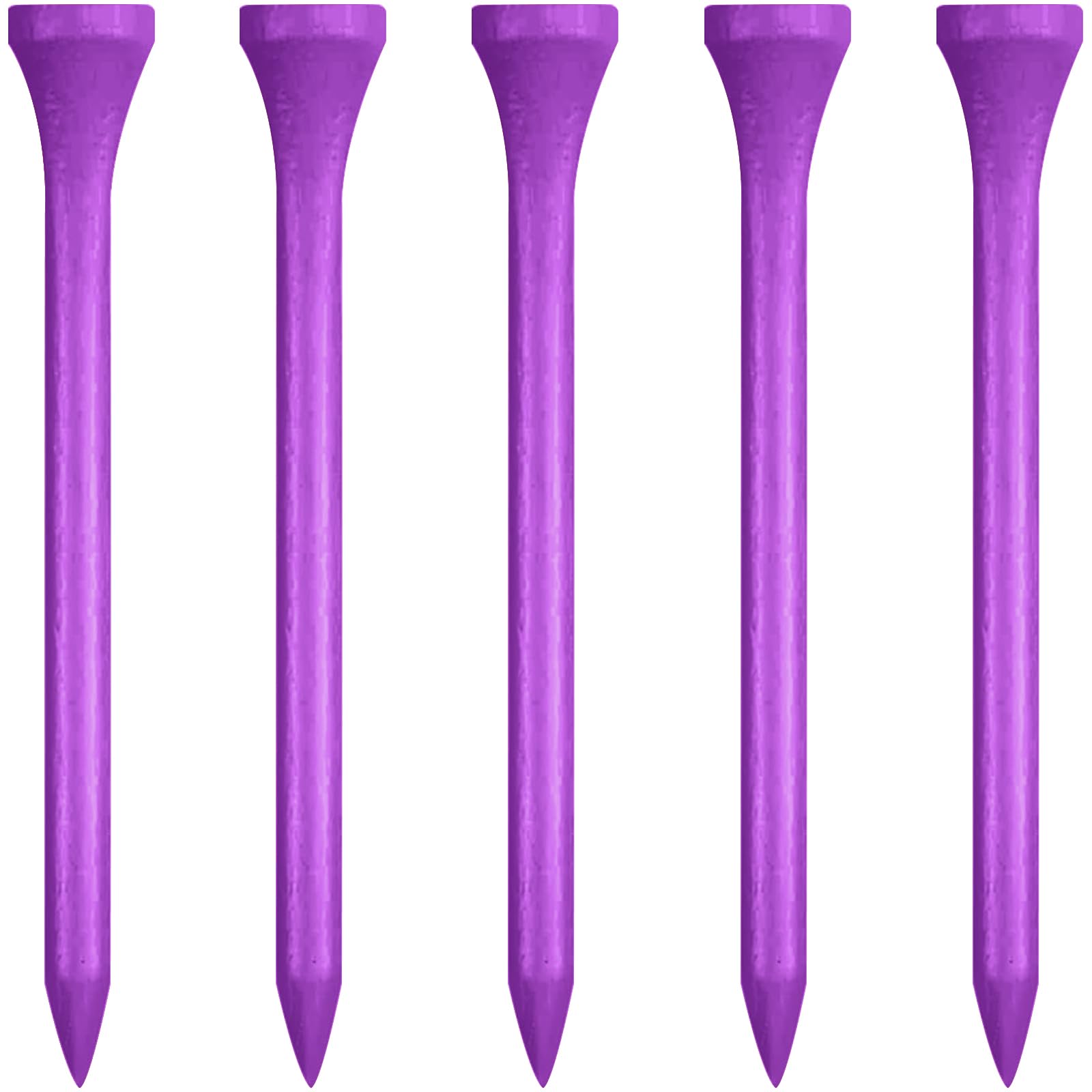 Zivisk Wooden Golf Tees 83mm 100 Count 3-1/4" Purple