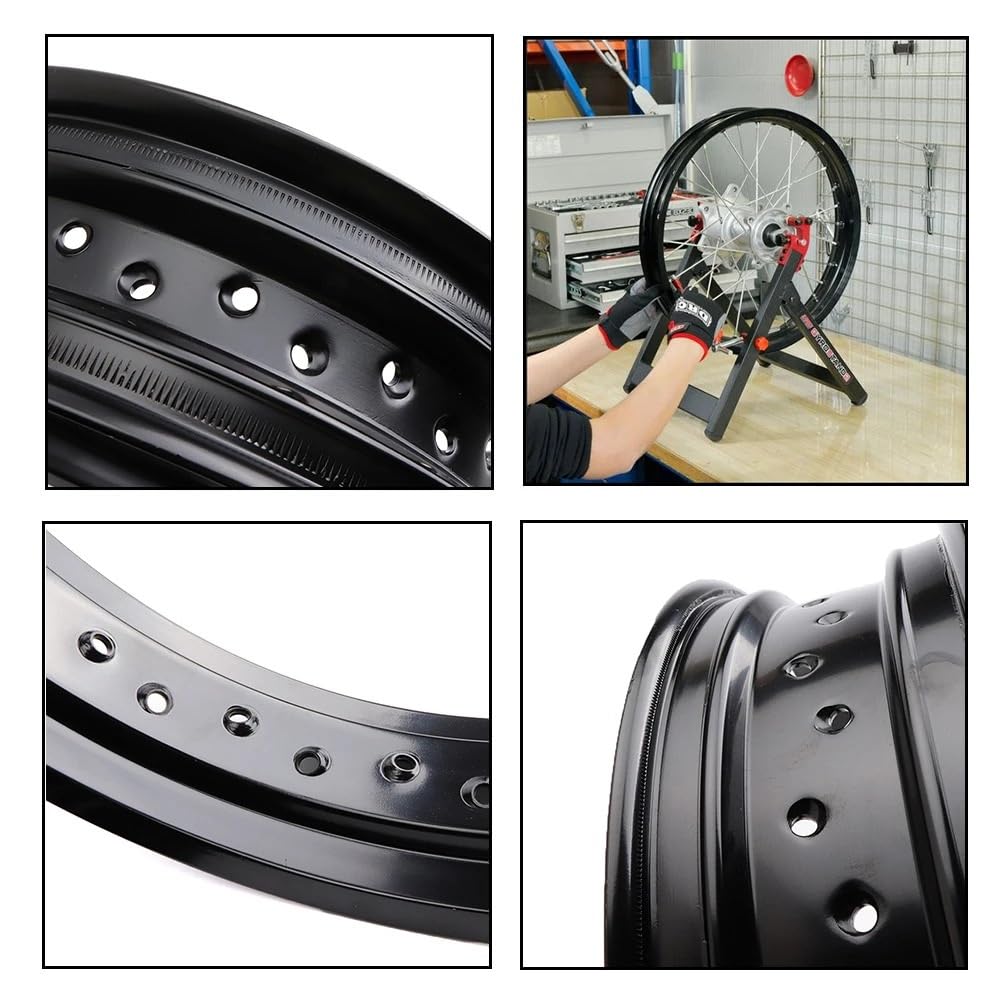 Vorderradfelge Motorrad Vorne 3,00x17 Zoll Hinten 4,25x17 Zoll Räder Felgen Motocross 36 Speichen Löcher Räder Motorrad