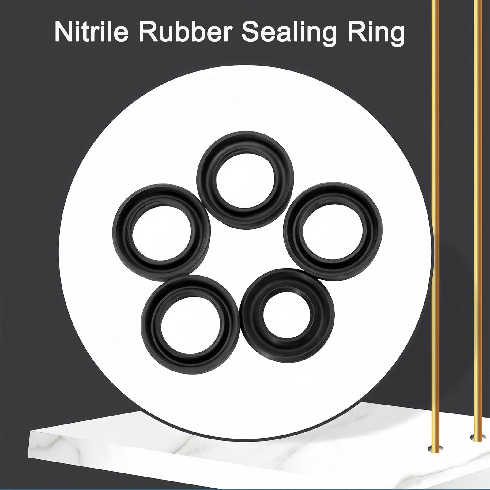 MACHSWON 50 Pcs Nitrile Rubber O-Rings 13mm OD 6mm ID 3.5mm Width Metric Sealing Washer Round O-Ring Gasket O Rings Seal Grommets Black - Image 2
