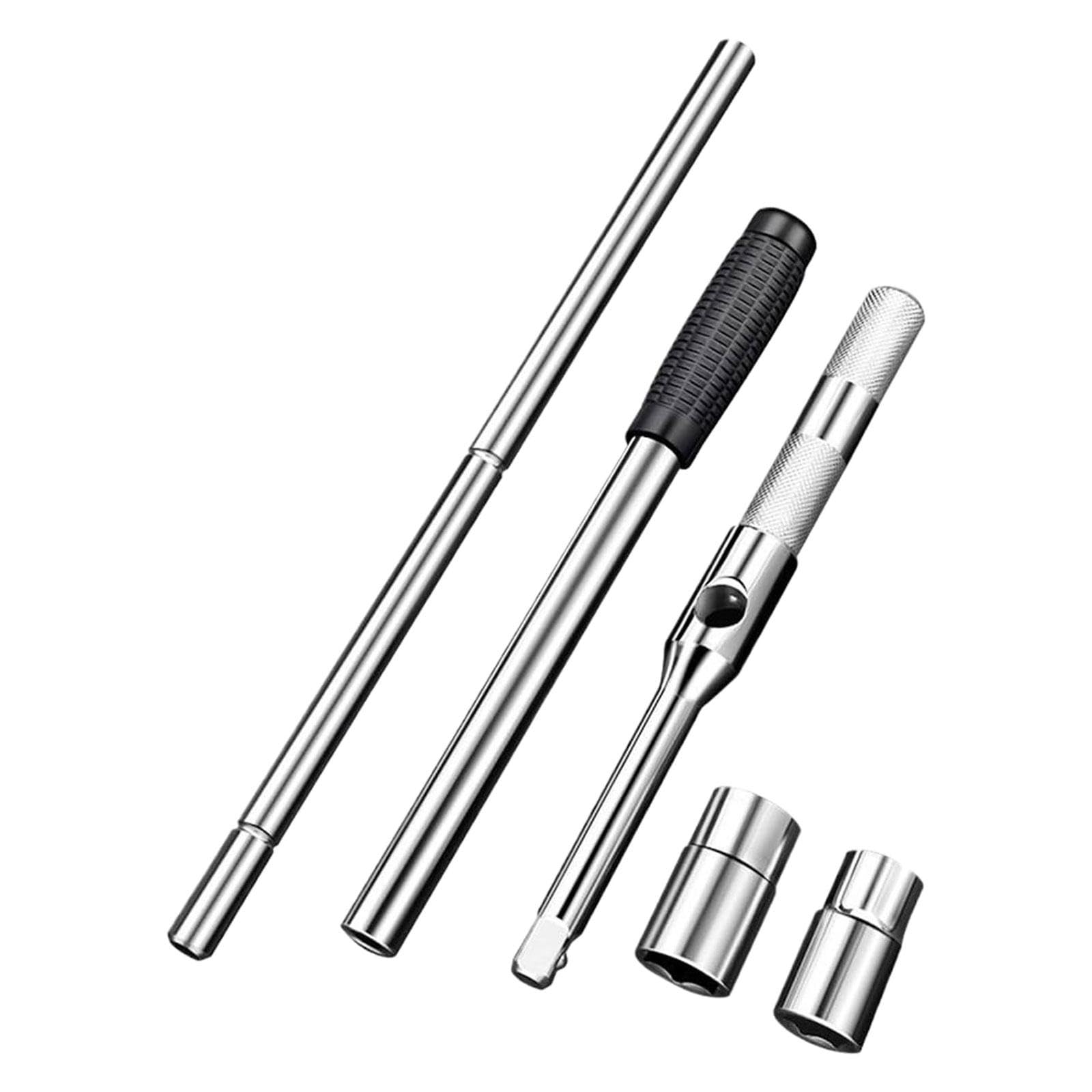 predolo Llave de tuercas universal extendida, desmontable, portátil, para coche, estándar, ahorra mano de obra, de tuercas ligeras de 4 vías
