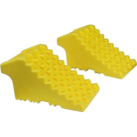 MAXXHAUL 50503 High Visibility Heavy Duty Poly Foam Wheel Chock 8" x 4" x 4" - Pair