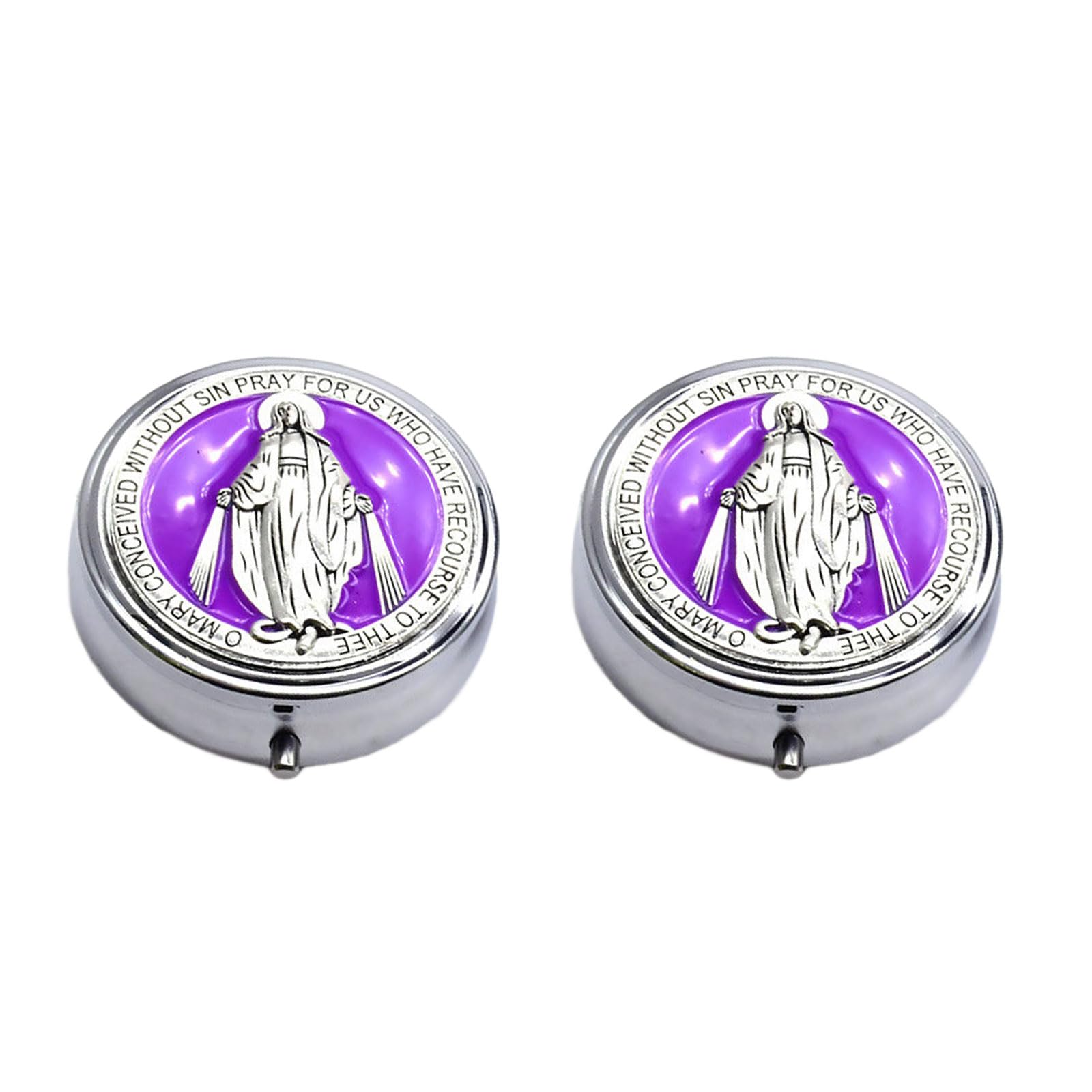 NEWFT Rosary Jewelry Box Religious Storage Holder Case Catholic Keepsakes Organizers Box for Prayer Beads or Prayer Cards