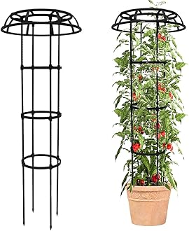 HASTHIP® Upright Trellis for Climbing Plants - Garden Creeper Plant Support for Climbers - Steel Pipe Garden Climbing Trellis for Plants - 135 CM Adjustable Outdoor/Indoor Plant Trellis for Climbing