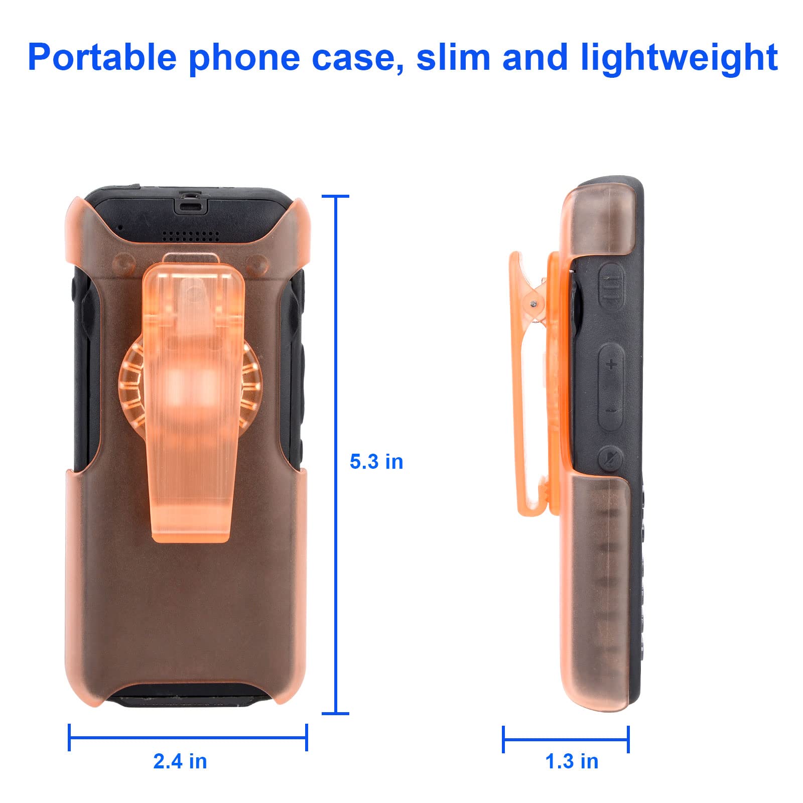 iGuerburn Etui na telefon VoIP do Cisco 8821 i Cisco 8821-EX, uchwyt na telefon Cisco z obrotowym klipsem do paska 360° (pomarańczowe)