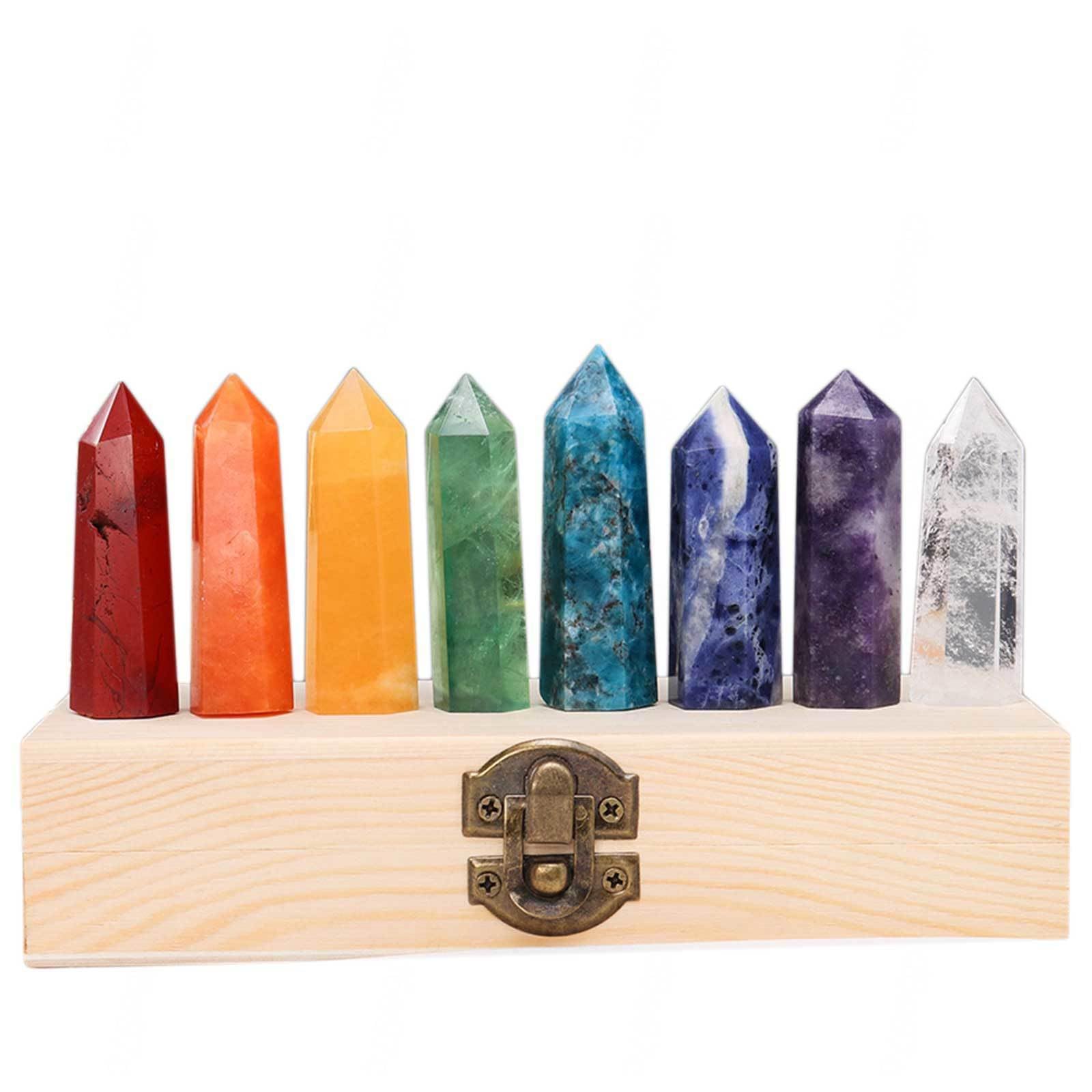 Amazon.com: DECORN 8 Pcs Chakra Healing Crystal Wands Set - 50