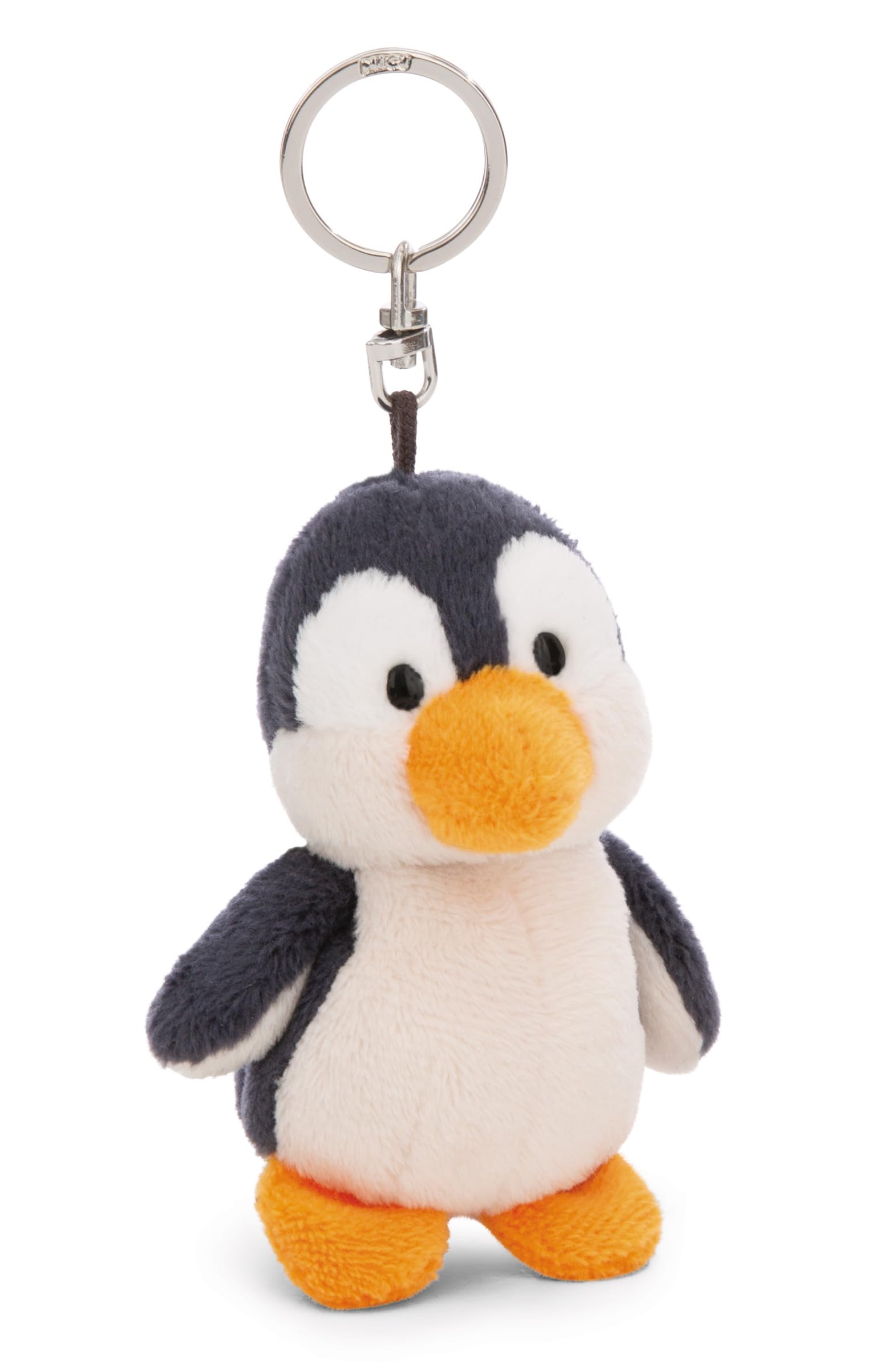 NICI Penguin Keyring 10 cm, Grey, Loyal Companion for Backpack or Bag, Key Holder for Kids and Adults, 61854