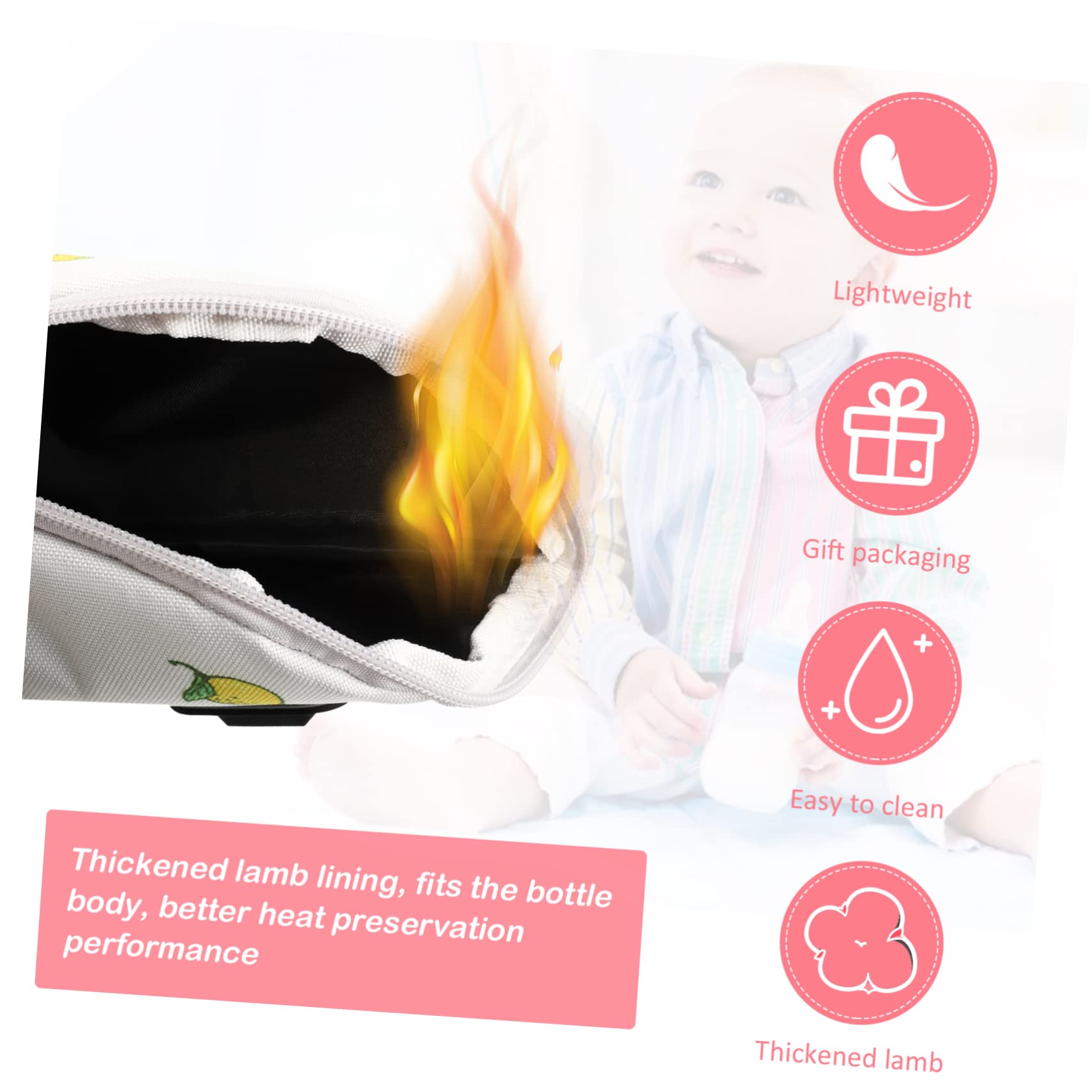 HEMOTON Breast Milk Warmer Portable Bottle Heater Car Bottle Heater Cover Milk Insulated Cover Warm Pouch