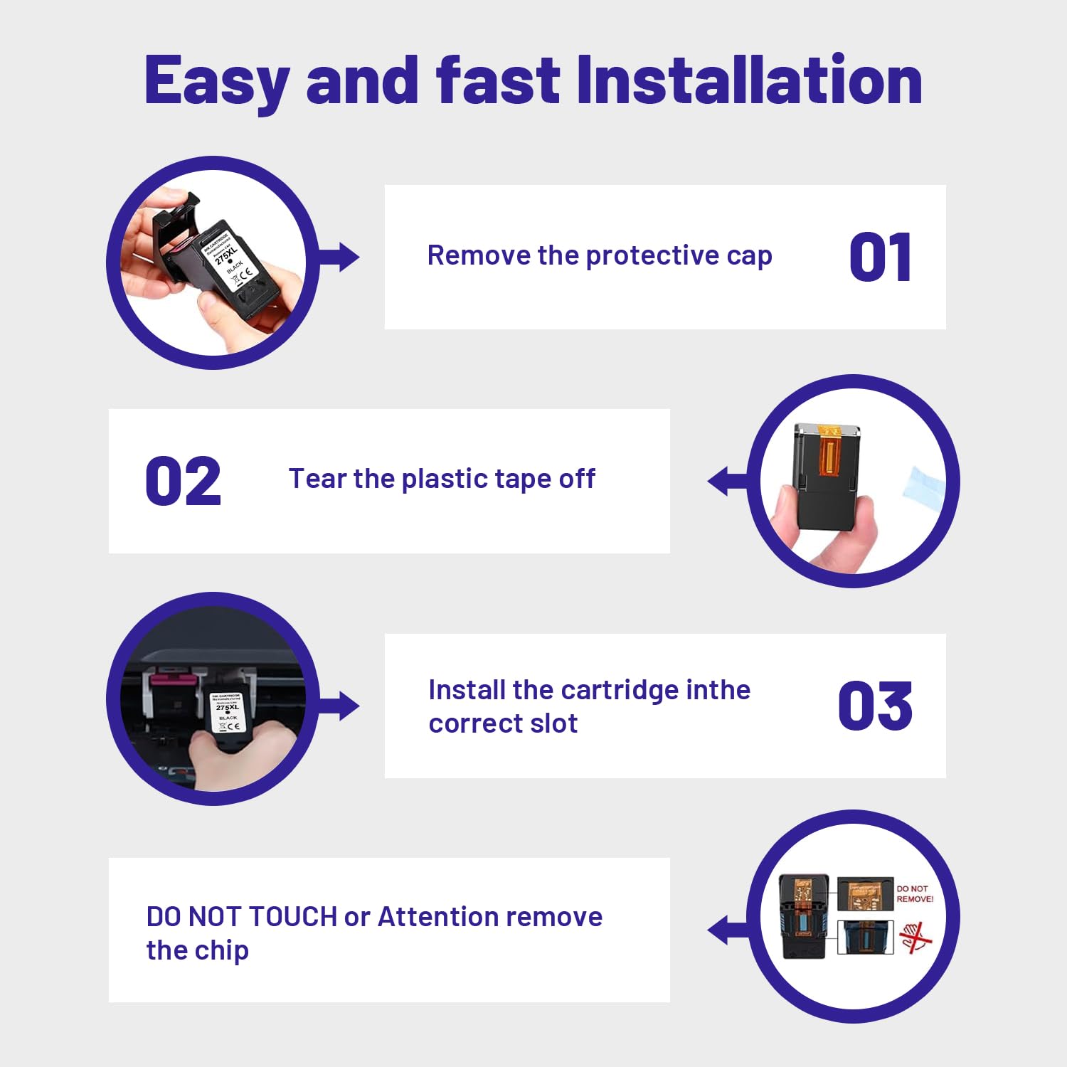 NSDHInk Remanufactured 275XL Ink Cartridges Replacement for Canon Ink 275XL PG 275 XL Black for Canon Pixma TS3500 TS3520 TS3522 TS3700 TS3720 TS3722 TR4700 TR4720 TR4722 TR4723 TR4725 Ink (2 Black) - 5