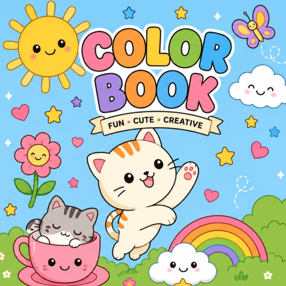ColorBook: Bold and Easy Coloring Pages Full of Fun and Smiles.