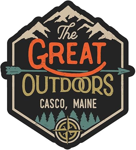 Casco Maine The Great Outdoors Design - Adhesivo de vinilo de 3.9 in