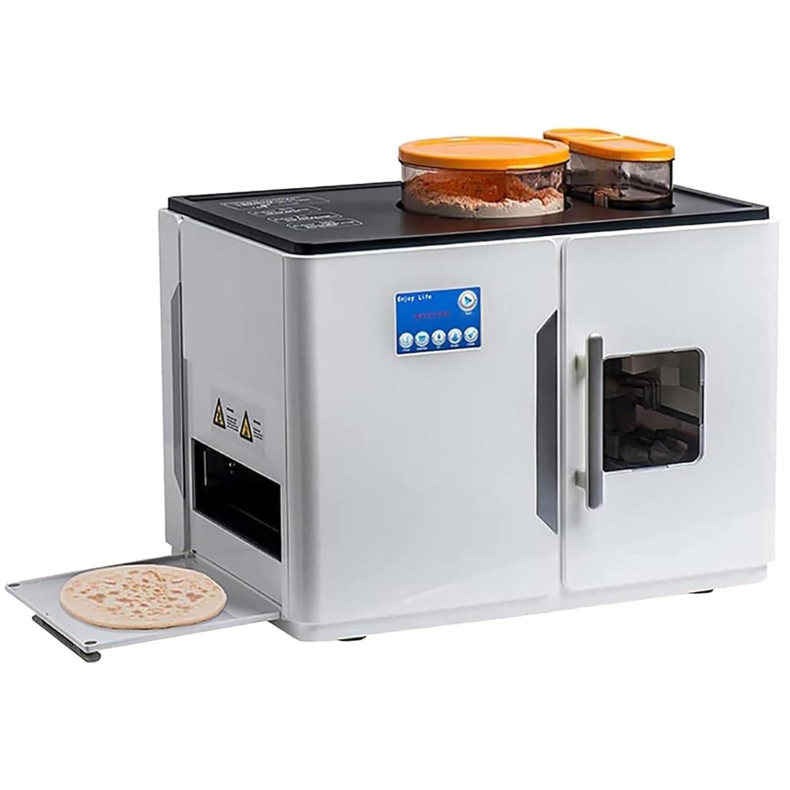 Máquina Automática para Hacer Roti, Totalmente Automático Roti Maker, Acero Inoxidable, Hace 8 Piezas/una Vez para Chapati, Tortilla De Harina, Dosa, Tawa