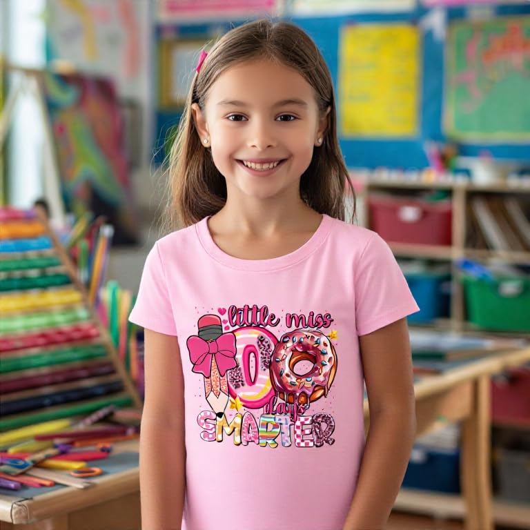 Image of 100 Days of School Shirt Girls and Kids Unicorn Heart Shirt