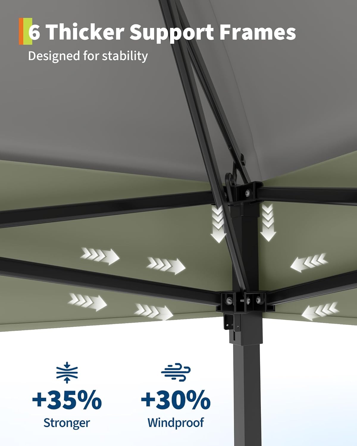 Canopy Tent 13x13 ft, Pop Up Gazebo One-Push Setup with 4 SandBags for Backyard Parties and BBQs, Mosquito Netting & Height Adjustable - Grey