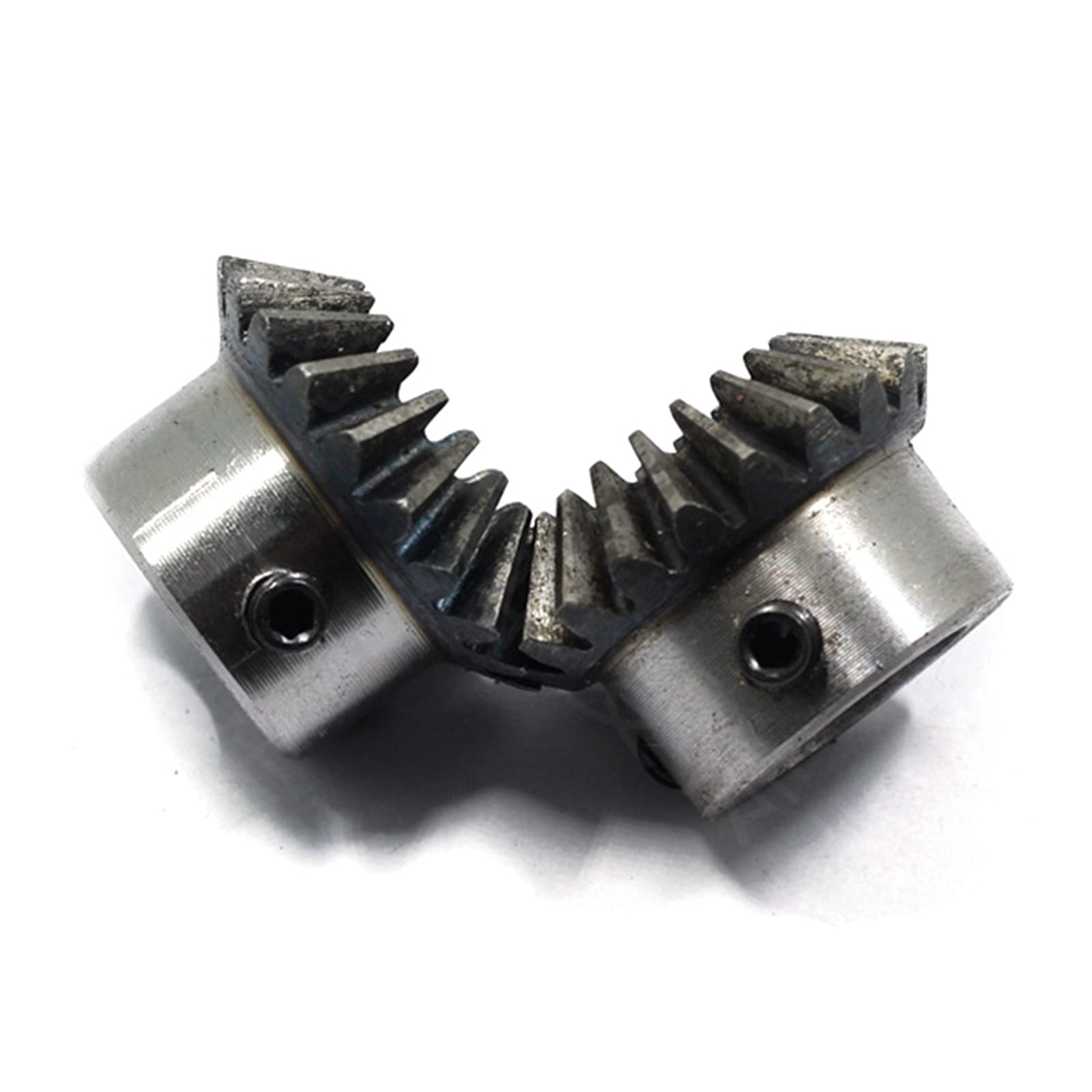 2 Pcs engrenage conique 2 Modulus 25teeth intérieur Diamètre du trou 10-22mm Vitesse 90 degrés Angle Maillage engrenages en acier trou de vis M5